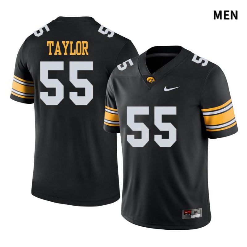 Men's Iowa Hawkeyes NCAA #55 Kyle Taylor Black Authentic Nike Alumni Stitched College Football Jersey RL34M78WE